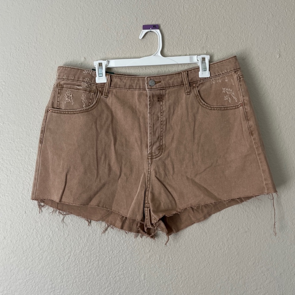 NWT Wild Fable Brown High Rise Cutoff Shorts Frayed Women’s Size 16